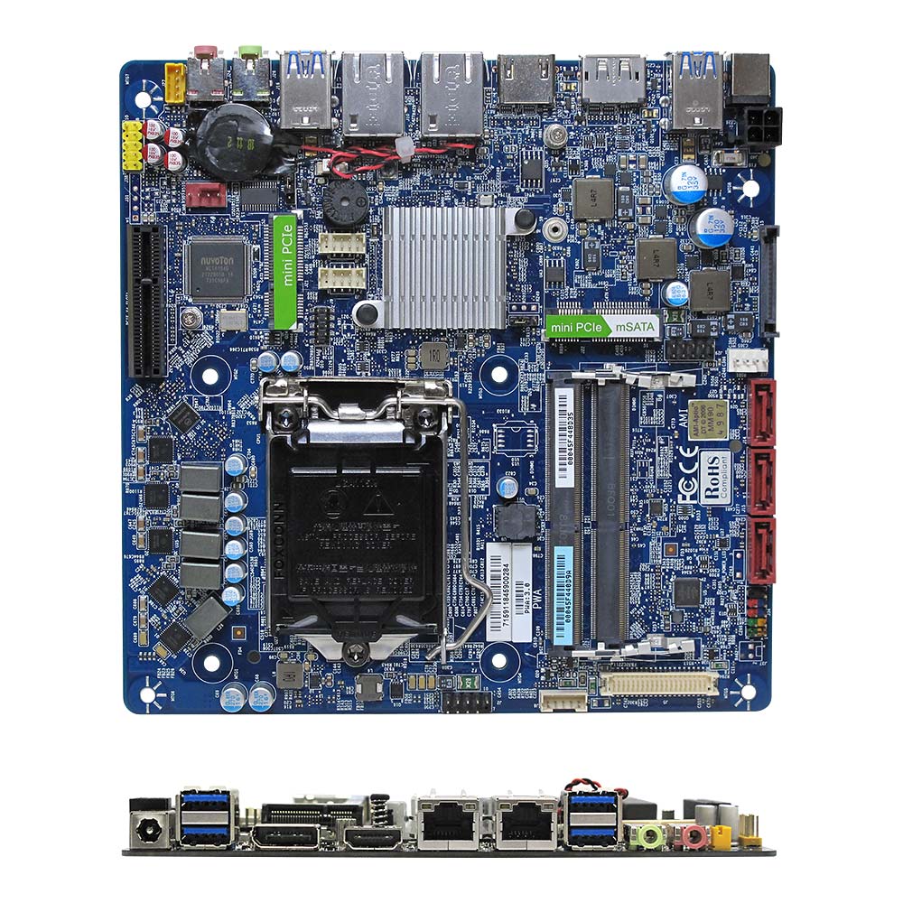 Mx110hd Intel H110 Low Profile Thin Mini Itx Motherboard Dc Power Input
