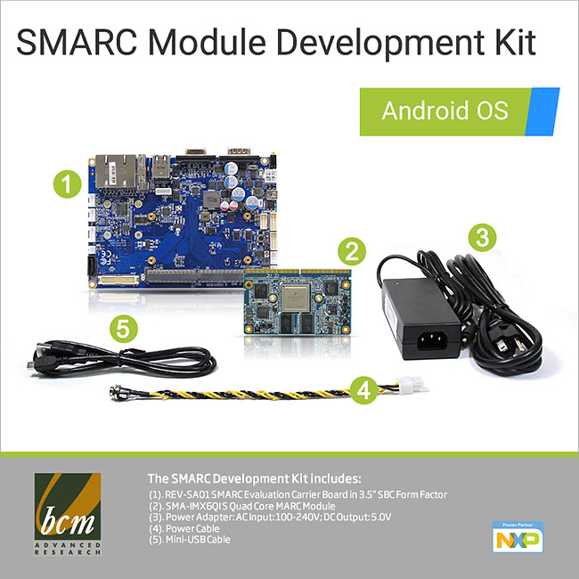 SMA-IMX6CQ-DVA SMARC Module Development Kit with Android OS