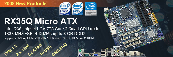 RX35Q Intel Core 2 Quad CPU up to 1066 MHz FSB