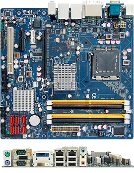 Intel Q45 mATX Motherboard supports vPro Technology, Dual DVI Onboard