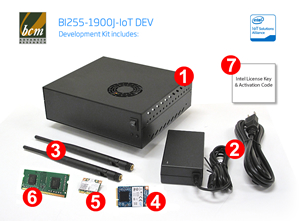 BI255-1900J-IoT-DEV Intel Celeron J1900 Mini ITX Barebone Computer, Gateway Solution for IoT