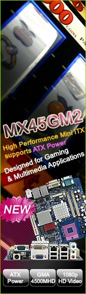 MX45GM2 GM45 Mini ITX Motherboard with ATX power due to popular demand