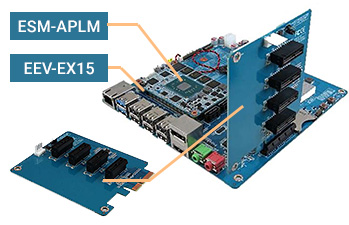 Expansion board for PCIe