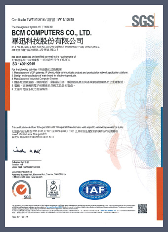 ISO 14001 Certificate