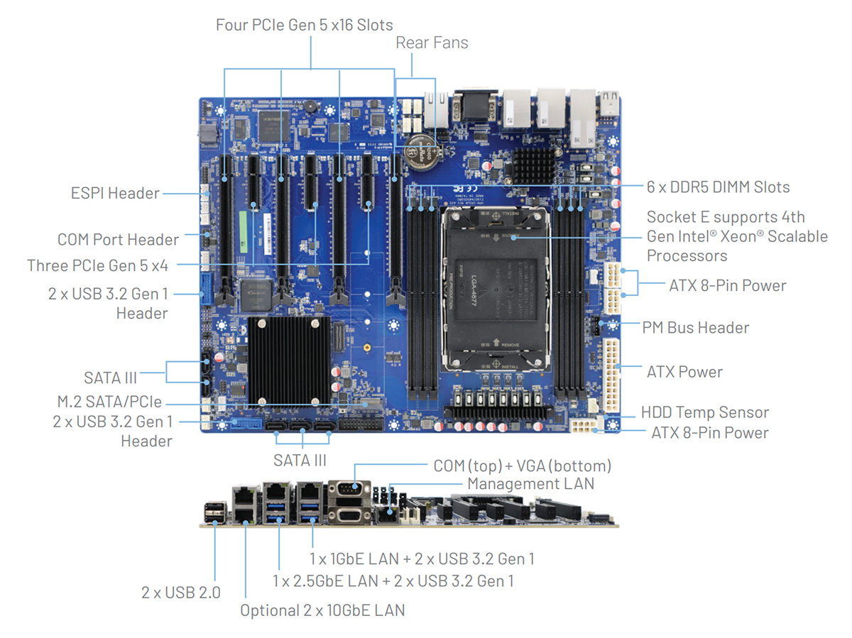 HPM-SRSUA Server-Grade ATX Motherboard